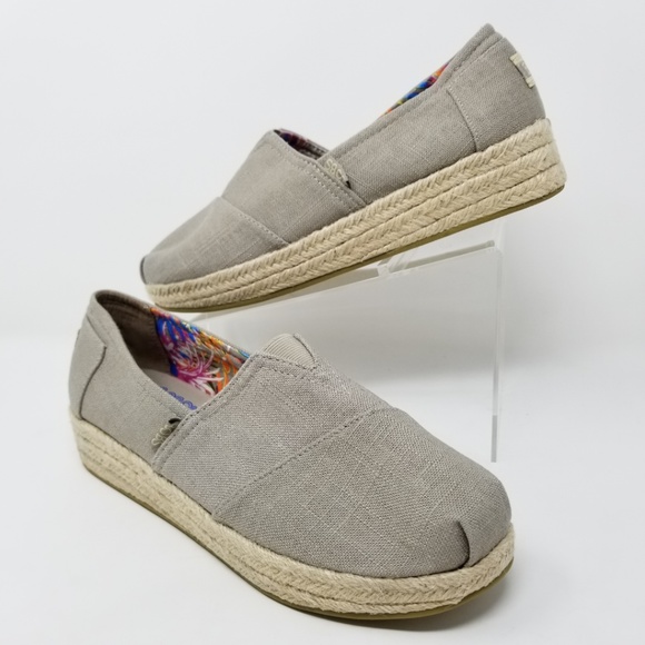 Skechers | Shoes | Skechers Bobs Slip On Espadrille Shoes Taupe | Poshmark